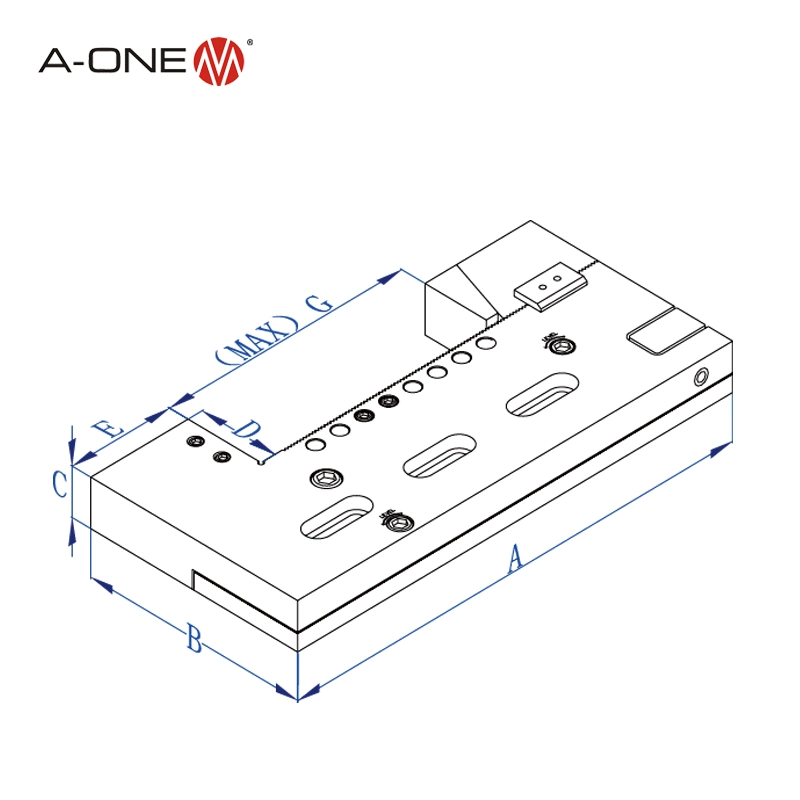 a-One Wire-Cut EDM Machine X Y Z Axis Adjustable Clamp Vise